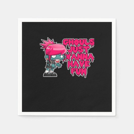 Model foto's ghouls gewoon om plezier te hebben servet (Voorkant)