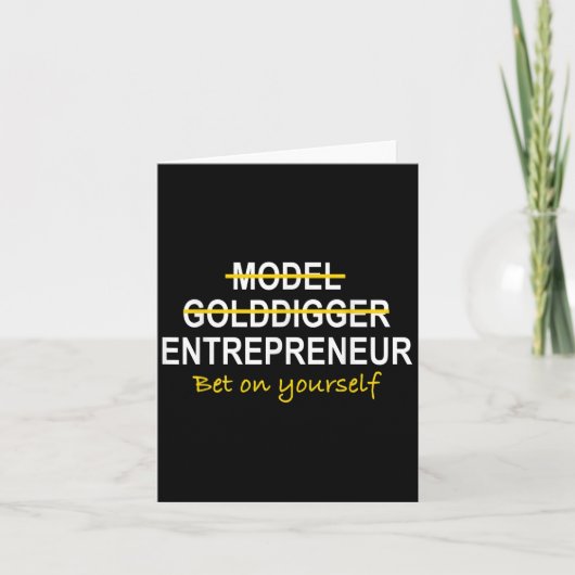 Model Golddigger Ondernemer Motivatie  Kaart (Voorkant)