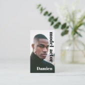 Model Headshot Fotograaf Visitekaartje (Staand voorkant)