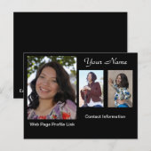 Model headshot-kaart briefkaart (Voorkant / Achterkant)