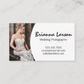 Model in bruidsjurk visitekaartje (Voorkant)