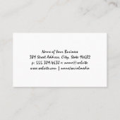 Model in sieraden visitekaartje (Achterkant)