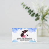 Model in stijlvolle kleding | Waterverf Visitekaartje (Staand voorkant)