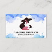 Model in stijlvolle kleding | Waterverf Visitekaartje (Voorkant)