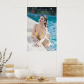 Model In Yellow Bikini Poster (Keuken)
