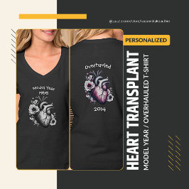 Model jaar/gereviseerde hart transplantatie T-shir T-shirt