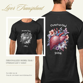 Model jaar/gereviseerde levertransplantatie T-shir T-shirt