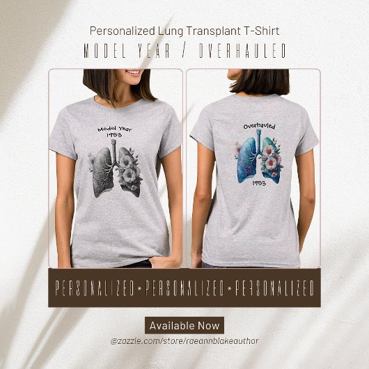 Model Jaar/gereviseerde longtransplantatie T-shirt