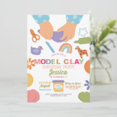 Model Klei Maken Ambachten Klei Kunst Leuke Verjaa Kaart (Staand voorkant)