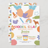 Model Klei Maken Ambachten Klei Kunst Leuke Verjaa Kaart (Voorkant / Achterkant)