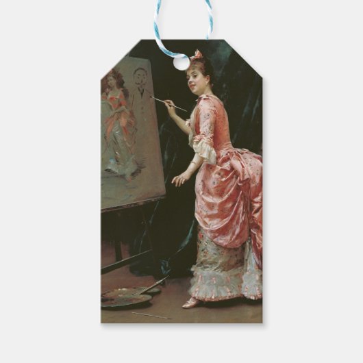 Model Making Mischief (door Raimundo de Madrazo) Cadeaulabel (Voorkant)