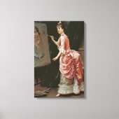 Model Making Mischief (door Raimundo de Madrazo) Canvas Afdruk (Voorkant)
