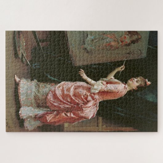 Model Making Mischief (door Raimundo de Madrazo) Legpuzzel (Horizontaal)