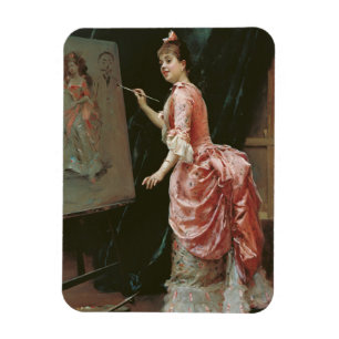 Model Making Mischief (door Raimundo de Madrazo) Magneet
