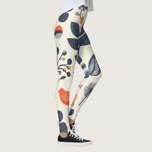 🌿 Model Nature Scandinave met 🐦 oog Leggings (Rechts)