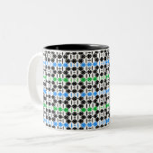 Model Oltenesc Tweekleurige Koffiemok (Voorkant links)