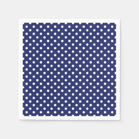 Model Pois Blanc Blauw Marine Servet (Voorkant)