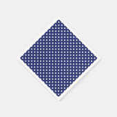 Model Pois Blanc Blauw Marine Servet (Hoek)