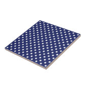 Model Pois Blanc Blauw Marine Tegeltje (Zijkant)