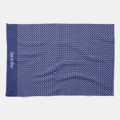 Model Pois Blanc Blauw Marine Theedoek (Horizontaal)