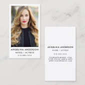 Model Professionele foto van Actor Visitekaartje (Voorkant / Achterkant)