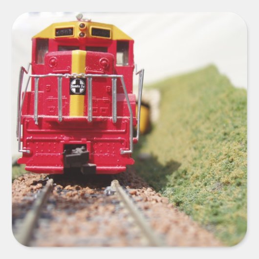 Model Railroading Vierkante Sticker (Voorkant)