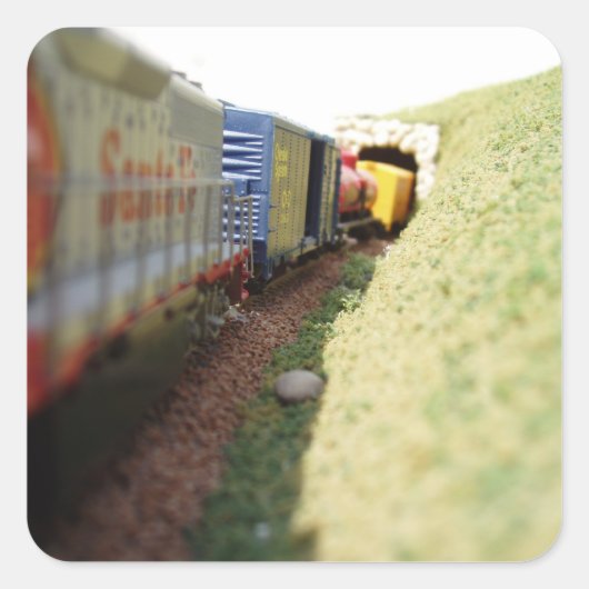 Model Railroading Vierkante Sticker (Voorkant)