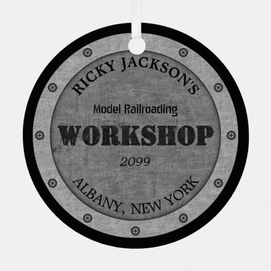 Model Railroading Workshop Ornament (Achterkant)