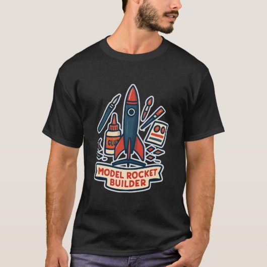 Model Raket Bouwer T-shirt (Voorkant)