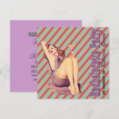 model retro van bachelorette kaart (Voorkant / Achterkant)