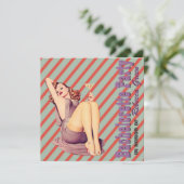 model retro van bachelorette kaart (Staand voorkant)