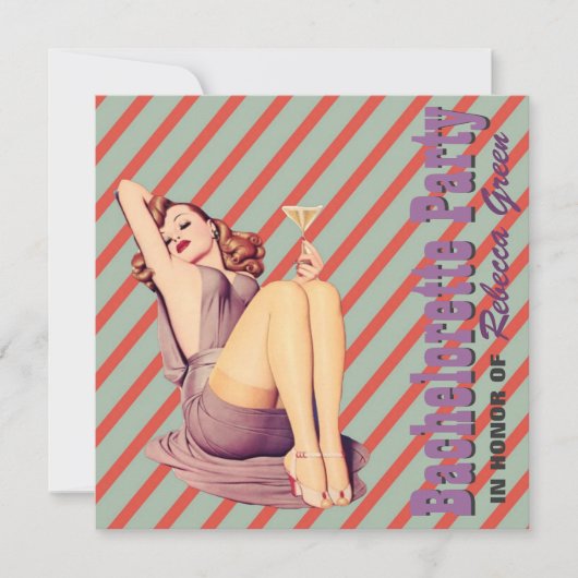 model retro van bachelorette kaart (Voorkant)