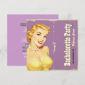 model retro van bachelorette kaart (Voorkant / Achterkant)