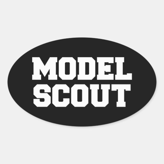 MODEL SCOUT OVALE STICKER (Voorkant)