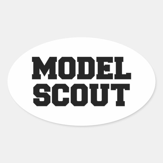 MODEL SCOUT OVALE STICKER (Voorkant)