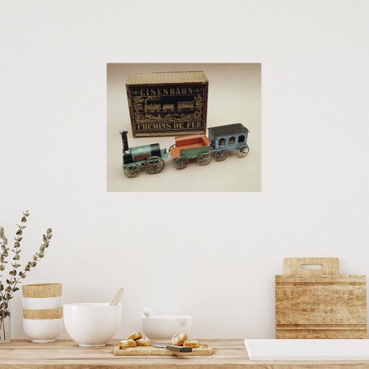 Model spoorweg, c.1870 poster (Keuken)