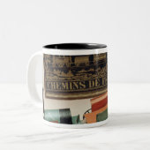 Model spoorweg, c.1870 tweekleurige koffiemok (Voorkant links)