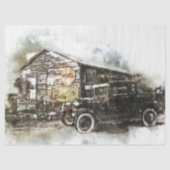 Model T & Barn 20x30-decoupage Tissuepapier (Voorkant)