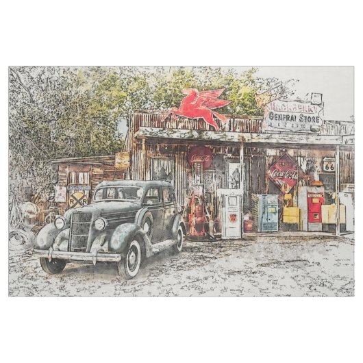 Model T & General Store  Stof (Fat Quarter)