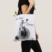 Model T Penny Farthing Classic Black en White Tote Bag (Dichtbij)
