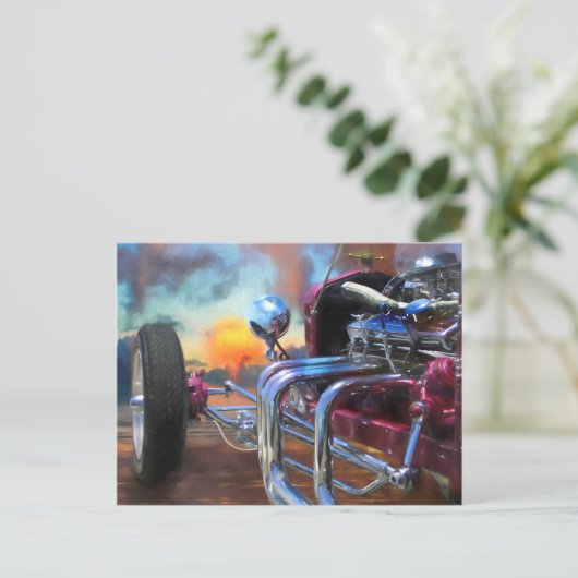 Model T Roadster BEACH SUNSET DREAMS Briefkaart (Staand voorkant)