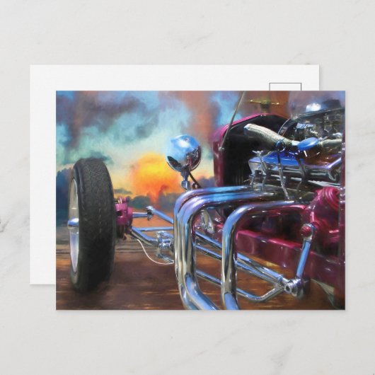 Model T Roadster BEACH SUNSET DREAMS Briefkaart (Voorkant / Achterkant)