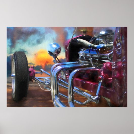 Model T Roadster BEACH SUNSET DREAMS Poster (Voorkant)