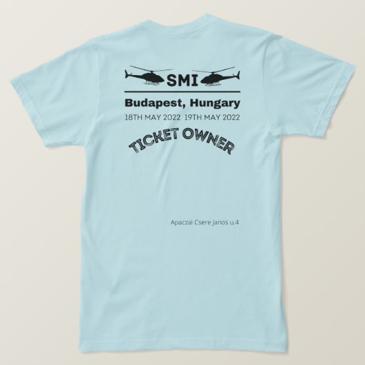 Model T-shirt Helicopter Summit (Design achterkant)