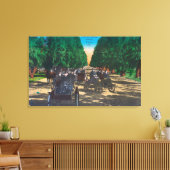 Model-T-snoeren op oorney AvenueFresno, CA Canvas Afdruk (Insitu (Woonkamer))