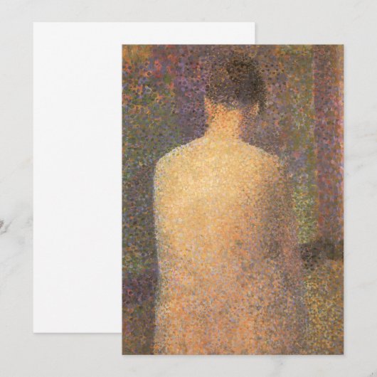 Model van achteren door Georges Seurat,  kunst (Voorkant / Achterkant)