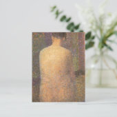 Model van achteren door Georges Seurat,  kunst Briefkaart (Staand voorkant)