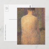 Model van achteren door Georges Seurat,  kunst Briefkaart (Voorkant / Achterkant)