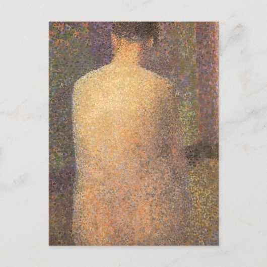 Model van achteren door Georges Seurat,  kunst Briefkaart (Voorkant)