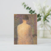 Model van achteren door Georges Seurat,  kunst Briefkaart (Staand voorkant)